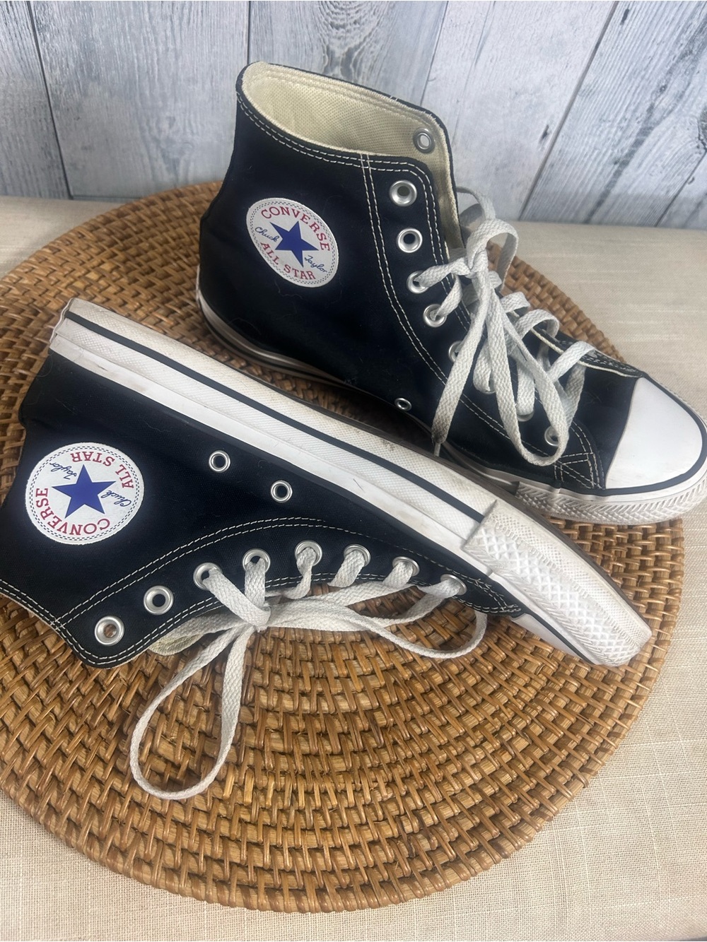 Converse Chuck Taylor All Star High Tops Black M8 W10 Grunge Indie Streetwear
